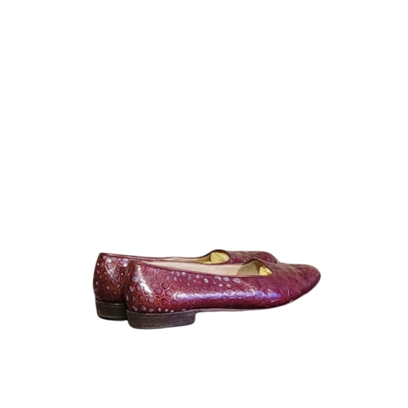 Women Vintage Burgundy Loafers By Salvatore Ferragamo Size 8.5AA/Women Designer - Picture 7 of 9